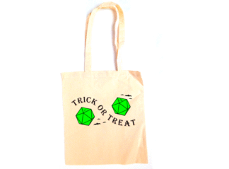 D20 Trick or Treat Tote Bag