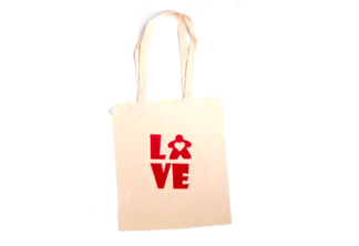 LOVE Meeple Tote Bag
