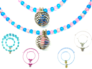 Caged Mini D4 Necklace & Bracelet Set