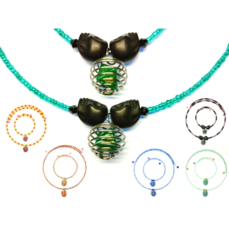 Caged Mini D8 Necklace & Bracelet Set