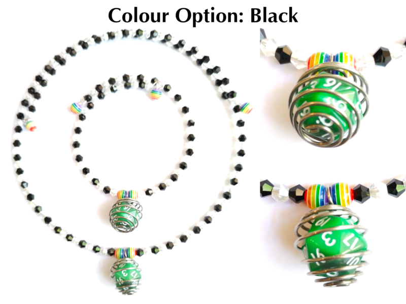 Caged Mini D20 Necklace & Bracelet Set - Image 2