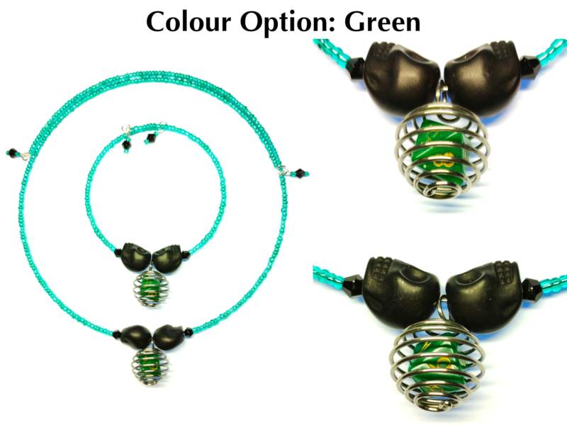 Caged Mini D8 Necklace & Bracelet Set - Image 4