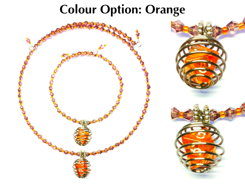 Caged Mini D8 Necklace & Bracelet Set - Image 5