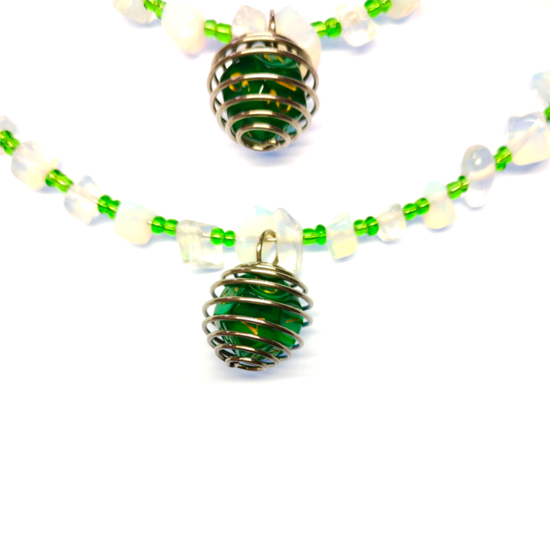 D12 Necklace & Bracelet set with Opalite - Image 2