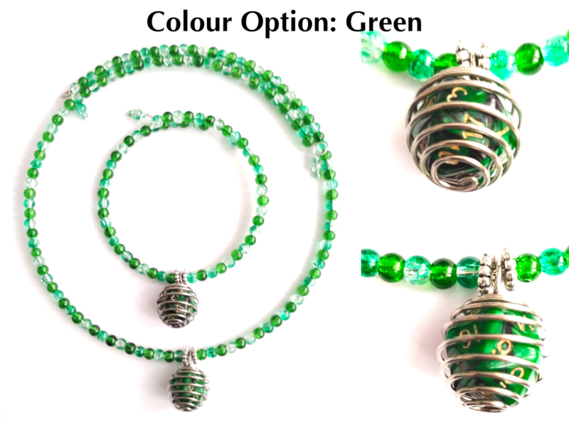 Caged Mini D20 Necklace & Bracelet Set - Image 4