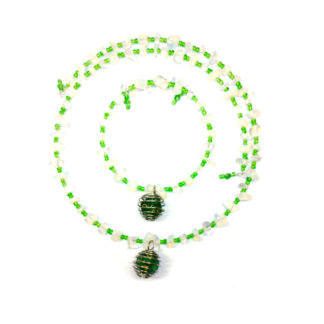 D12 Necklace & Bracelet set with Opalite