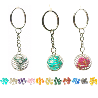 Caged Dice Keyring
