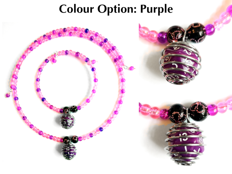 Caged Mini D20 Necklace & Bracelet Set - Image 5