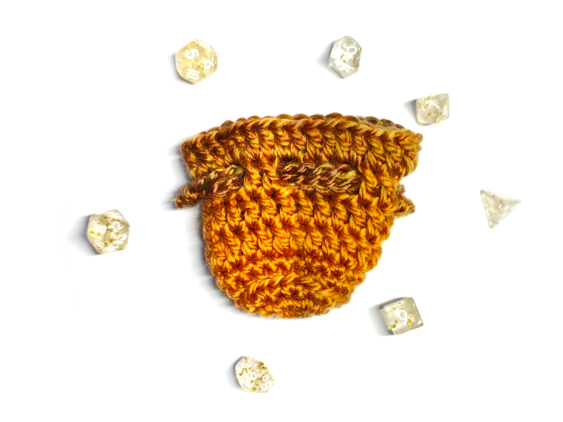 Mini Dice Set with Handmade Dice Bag - Image 3