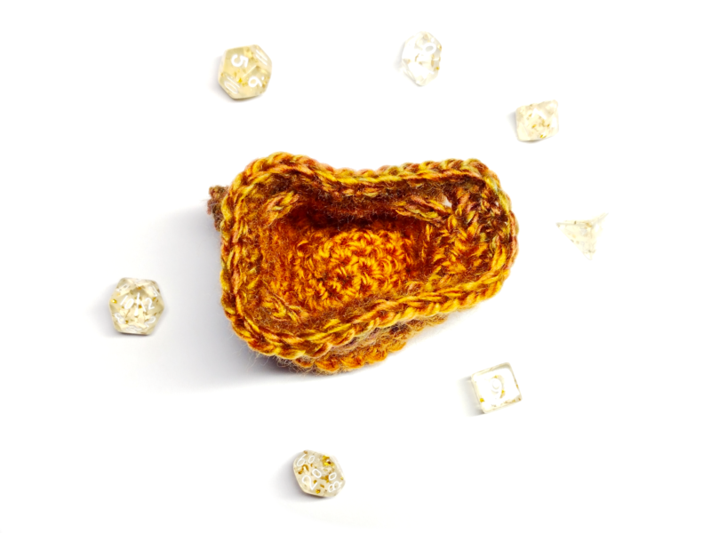 Mini Dice Set with Handmade Dice Bag - Image 6