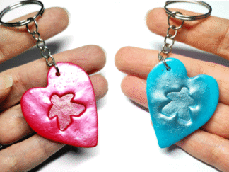 Valentine's Meeple Keyring