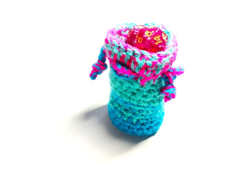 Pink & Turquoise Dice Bag - Image 5