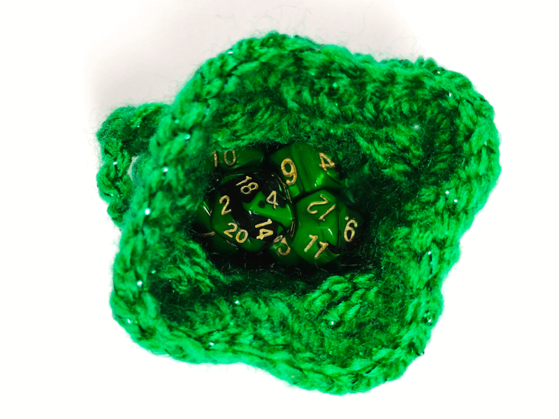 Mini Dice Set with Handmade Dice Bag - Image 5