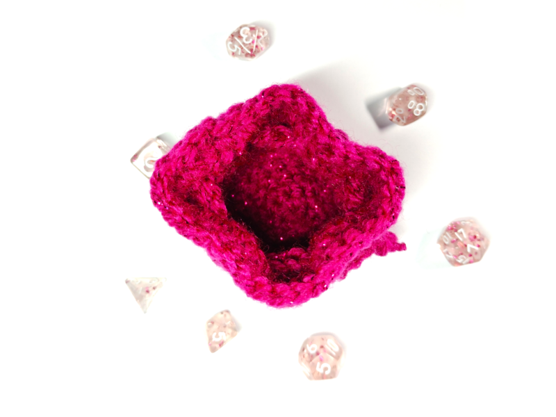 Mini Dice Set with Handmade Dice Bag - Image 5