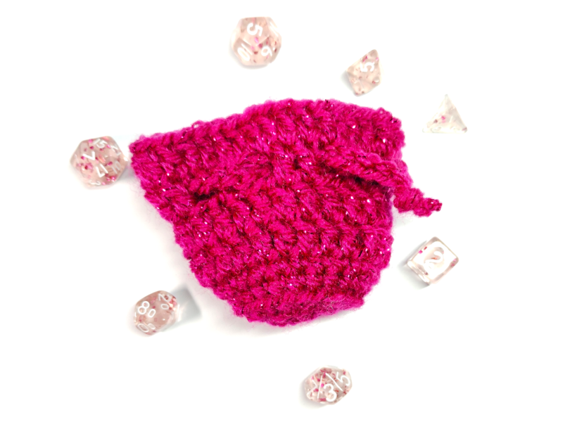 Mini Dice Set with Handmade Dice Bag - Image 3