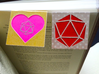 D20 Heart Magnetic Bookmarks - Set of 4