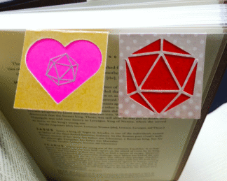 D20 Heart Magnetic Bookmarks - Set of 4