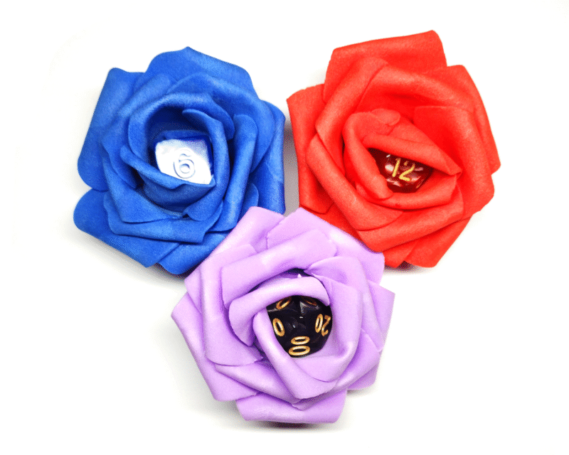Dice Rose Hair Slide & Brooch