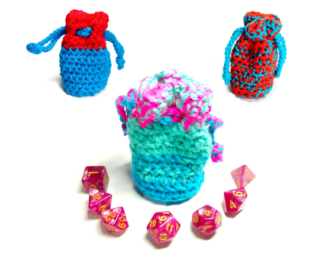 Crocheted Dice Bag