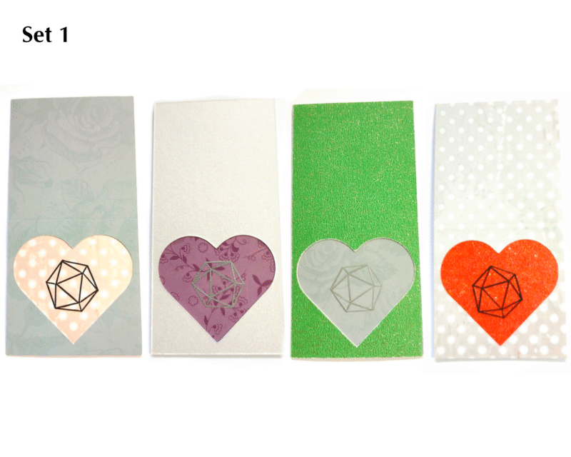 D20 Heart Magnetic Bookmarks - Set of 4 - Image 2