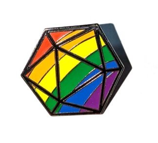 D20 Rainbow Enamel Pin