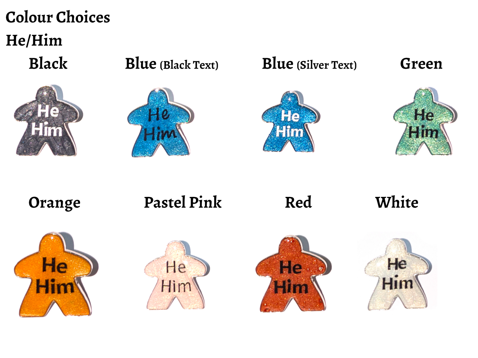 Pronoun Meeple Pins - Image 2