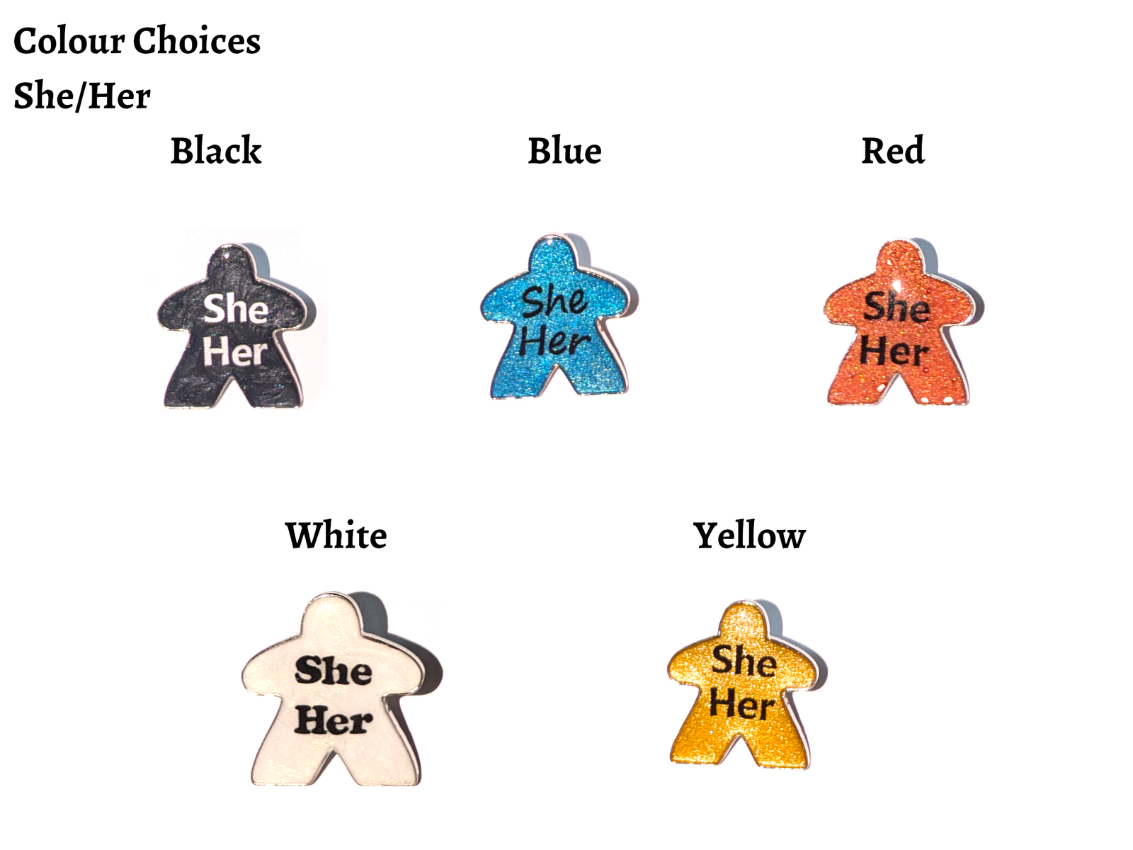 Pronoun Meeple Pins - Image 3