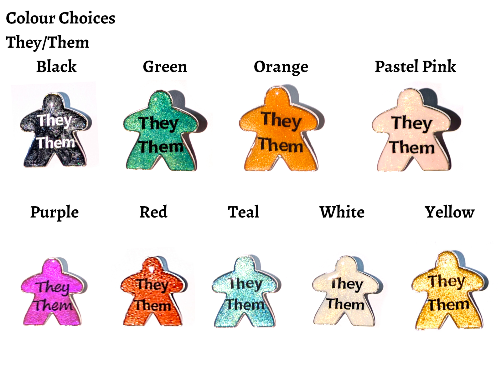 Pronoun Meeple Pins - Image 4